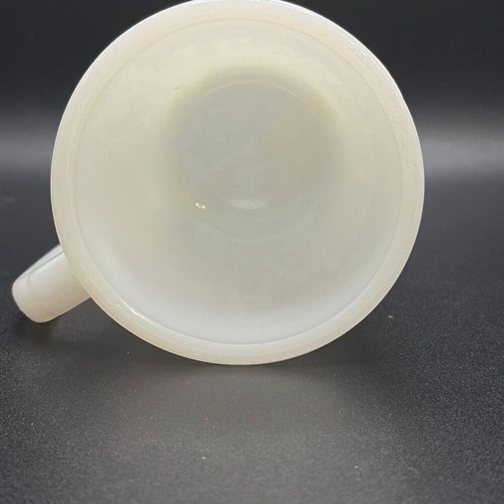 Vintage Fire King White Milk Glass Set of 2 Coffee Mugs 8oz USA 1950's - Picture 9 of 11